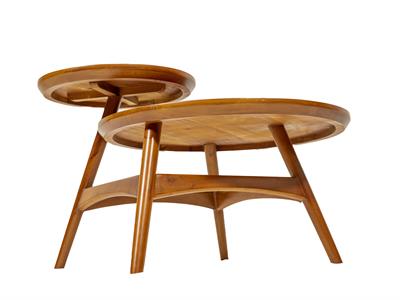 Image of 2 Head Rounded Teapoy | Tea Table | Coffee Table - 4